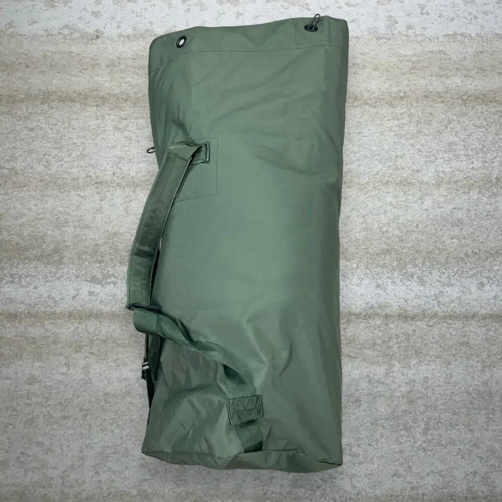 Vintage 90s Military Duffle Bag 24x36x18 Green Nylon Canvas Heavy Duty OD